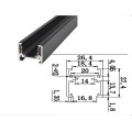 4 wires magnet lamp track light aluminum rail